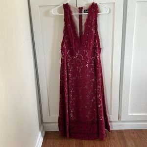 Pretty low cut cocktail dress